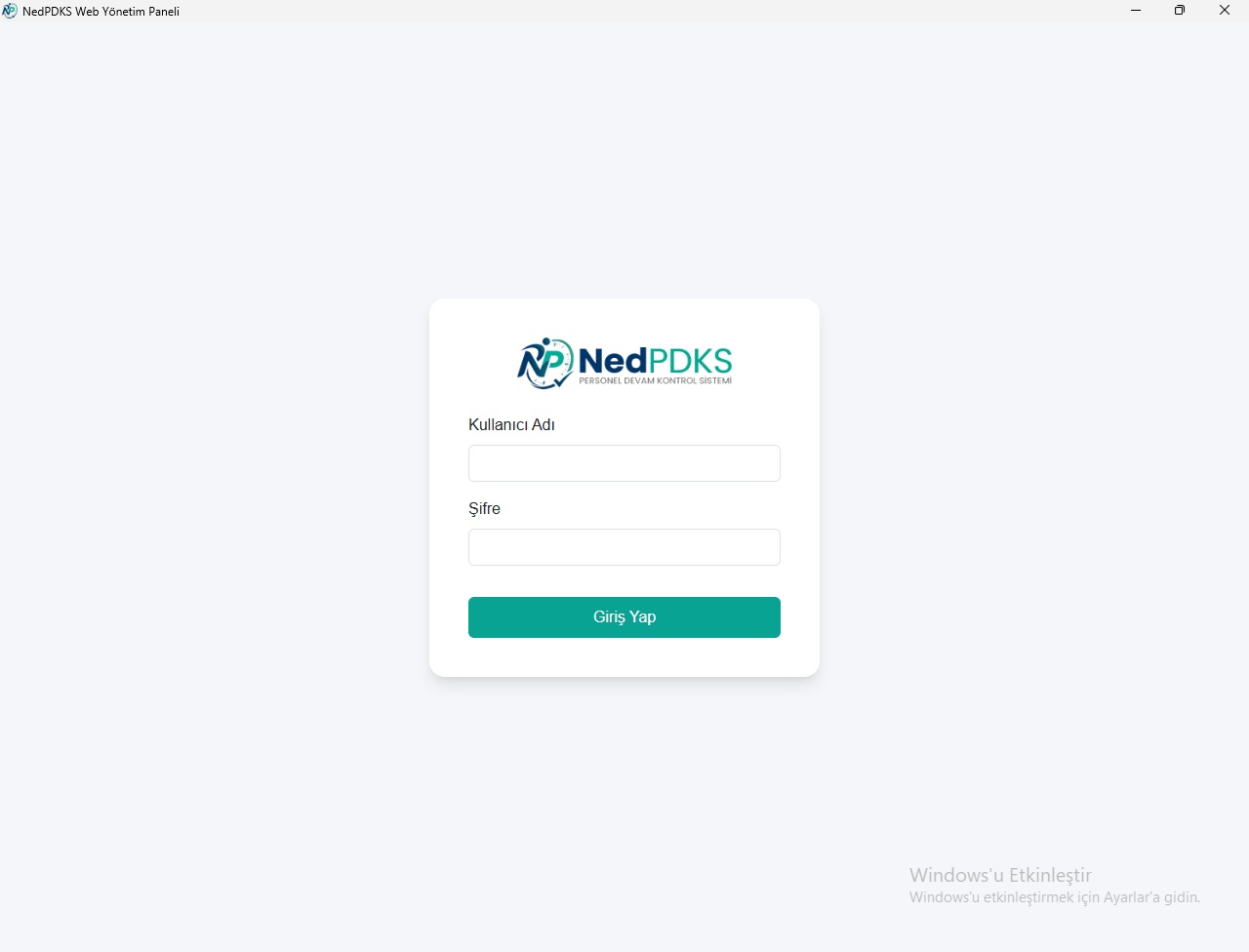 Web Giriş Ekranı